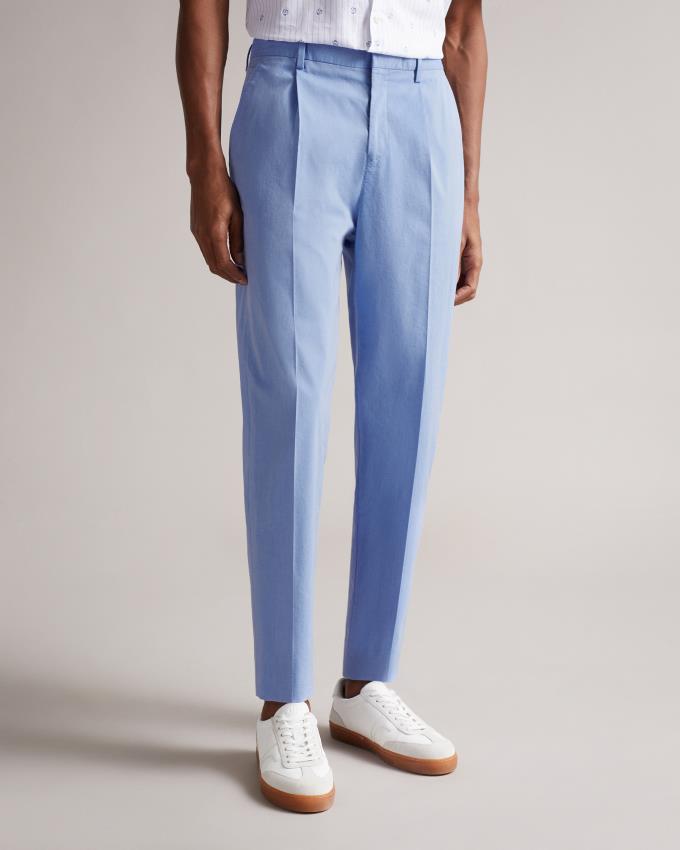 Pantalon Ted Baker Slim Fit Cotton Bleu Homme | YVG-43648670